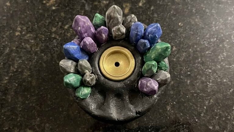 Witchy Clay Incense Burner Craft - featured