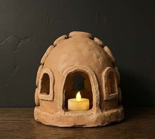 1. Pebble Arch Tealight Lantern