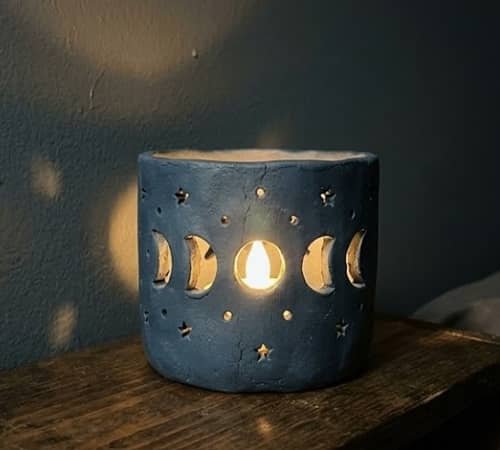 11. Moon Phase Clay Lantern