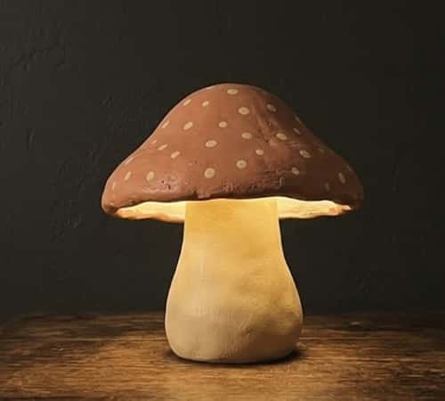 2. Tiny Mushroom Stem Lamp
