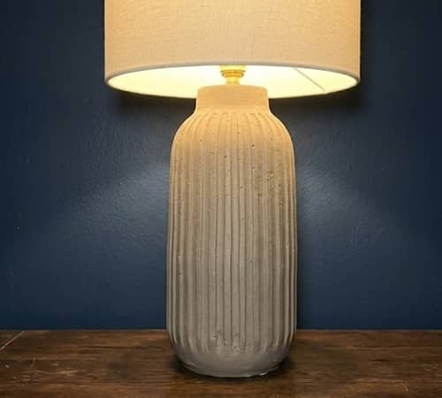 3. Ribbed Column Lamp Base