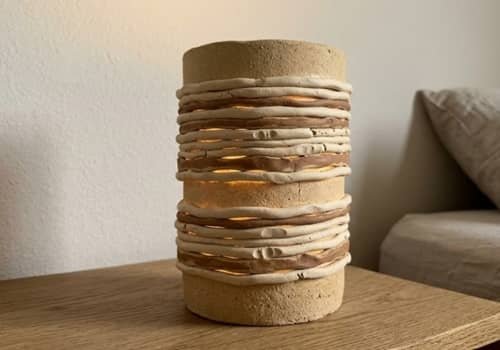 6. Clay Rope-Wrapped Lamp