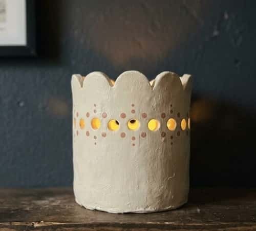 6. Scalloped Edge Tealight Lantern