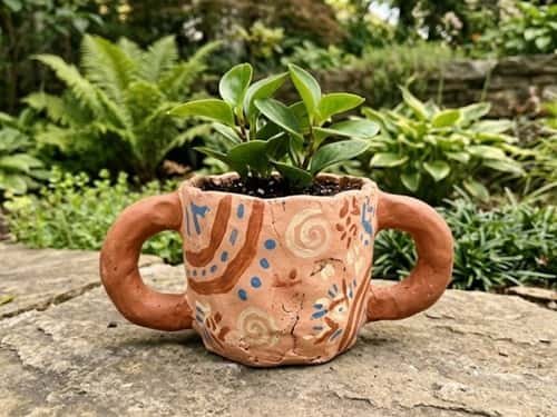 7. Arch Handle Boho Planter