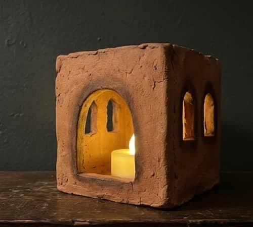 7. Terracotta Arch Clay Lantern