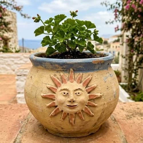8. Mediterranean Sun Face Pot