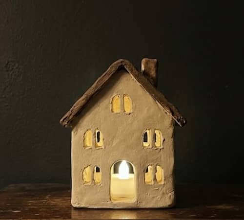 9. Little House Clay Lantern