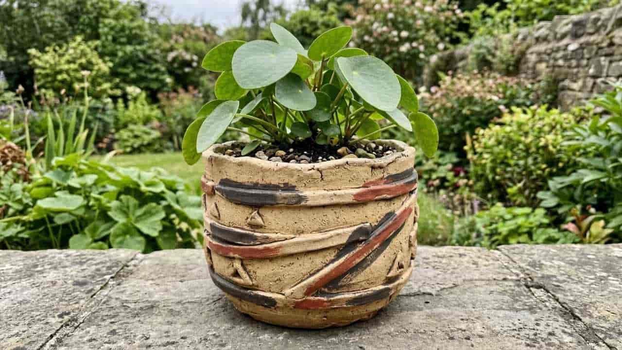 Boho Clay Flower Pot Craft - featured