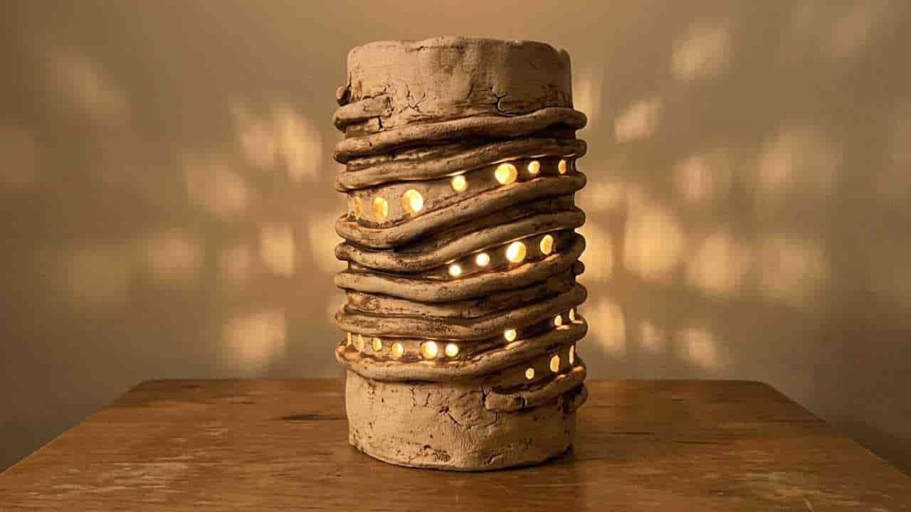 Boho Clay Lamp Craft Ideas - featured
