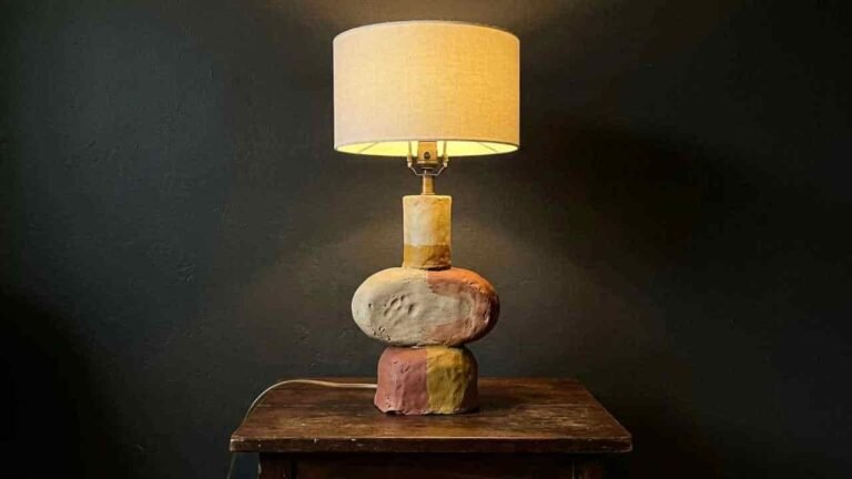 Clay Table Lamp Base Craft - featured