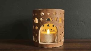 Clay Tealight Lantern Crafts - featured