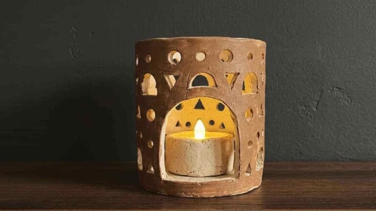 Clay Tealight Lantern Crafts - featured