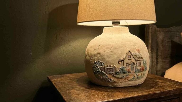 Cottagecore Clay Lamp Craft Ideas - featured